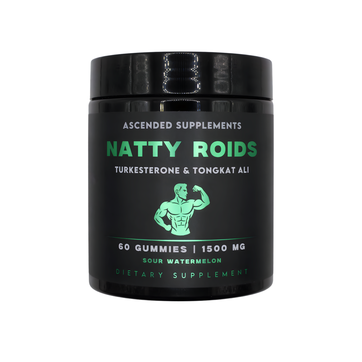 Natty Roids - Turkesterone & Tongkat Ali - 60 Sour Watermelon Flavored Gummies